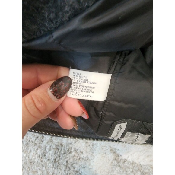 Vintage Gap Bomber Jacket Men’s Large Gray Wool Blend Full Zip Pockets Y2K - Picture 14 of 15